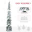 7ft Tall Prelit Pencil Artificial Christmas Tree-1160882500