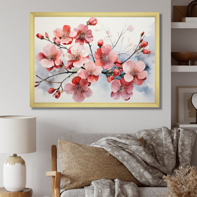Asian Art Pansies Flowers II - reproduction