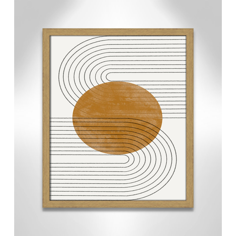 Échos courbés par Miuus Studio, Natural Woodgrain, 16'' W x 19'' H, Impression encadrée