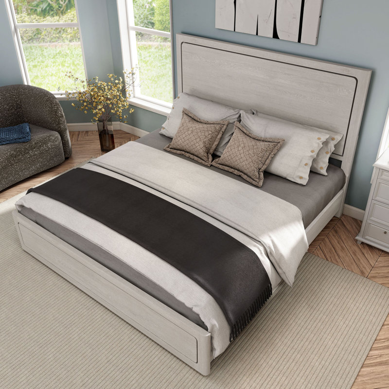Archer Panel Bed, Queen, Oak