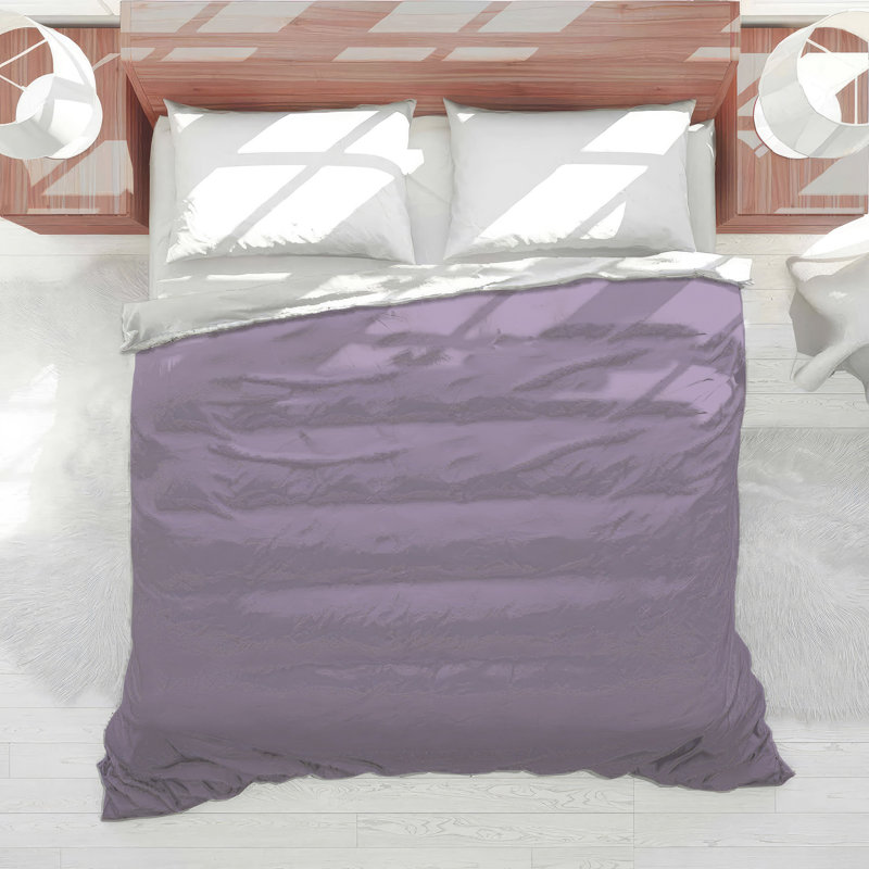 Édredon de couleur unie mauve, Très grand lit