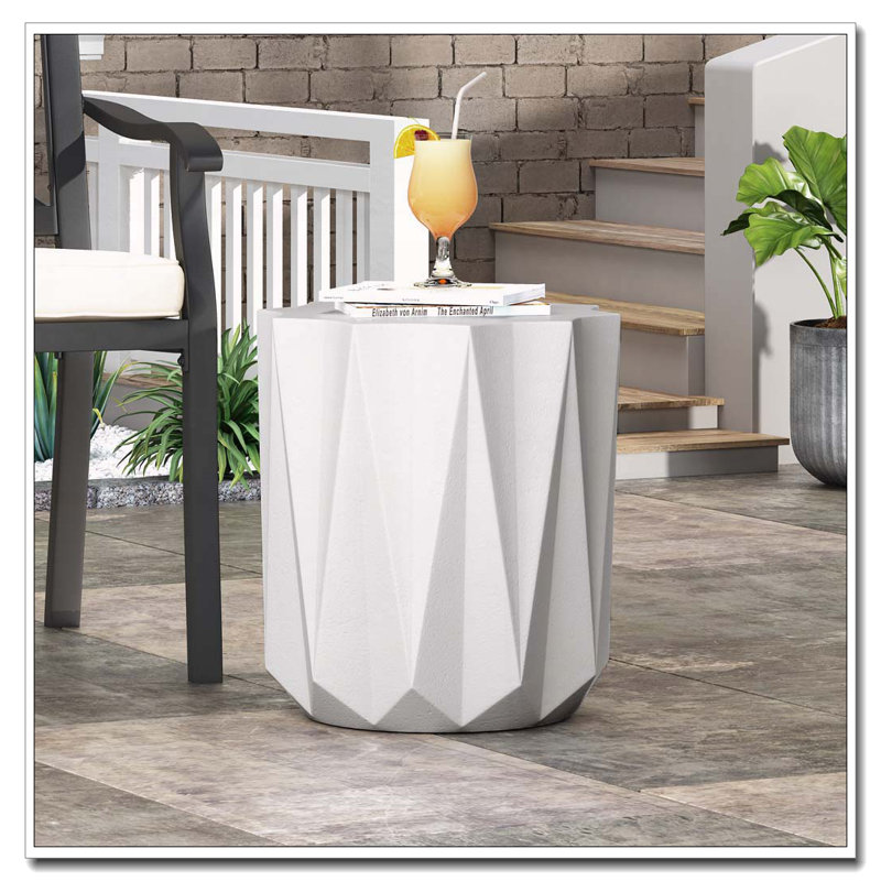 Table d'appoint d'extérieur en béton léger