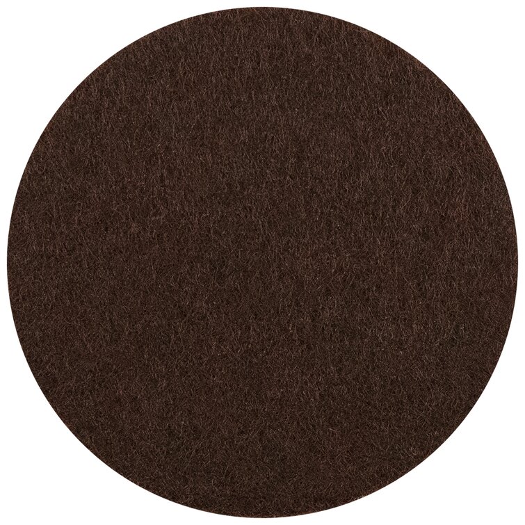 SoftTouch 3/8 Round Self-Stick Felt Pads, Brown (84 Pack)