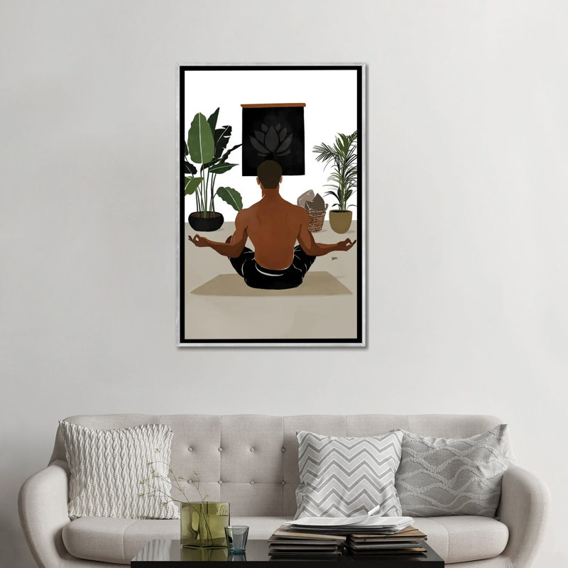 « Focus » par Bria Nicole-impression d’art graphique, Pas de tapis, H 48 po x l 32 po x P 1,5 po, Toile avec cadre argenté