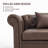 83.1" Wide 3-Seater Chesterfield Sofa, Rolled Arm Faux Leather Couch with Tufted Back-1692372746