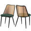 Ensemble de 2 chaises de salle à manger en rotin avec dossier naturel-646742328-646742329