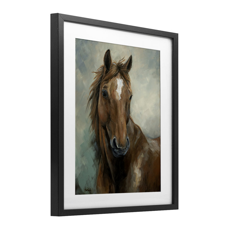 «Equine Horse», reproduction d'art encadrée sous verre, design par Lindsay Kivi Fine Art, H 21 po x l 17 po