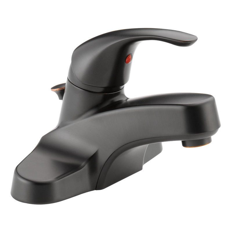 Choice Centerset Bathroom Faucet with Drain Assembly, Oil Bronze