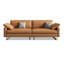 Canapé modulaire orange en cuir véritable-1583910307