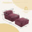 Canapé ergonomique ergonomique en velours côtelé avec fauteuil à billes et repose-pieds confortable-129765796