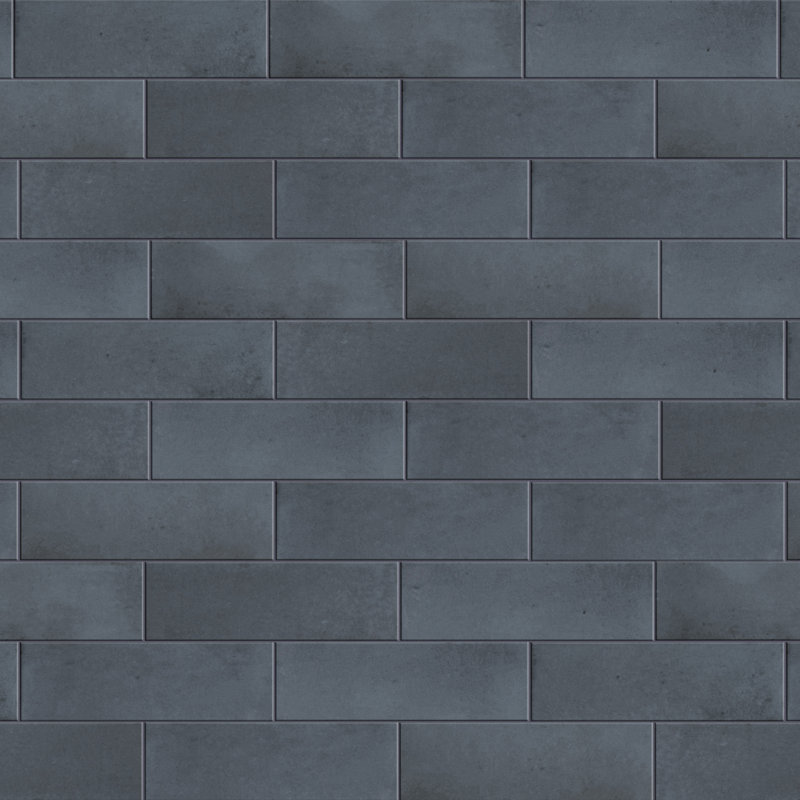 Coco 2" x 6" Porcelain Brick Look Subway Wall & Floor Tile, Blue Night