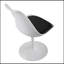 Chaise d'appoint pivotante tulipe pour bar de cuisine et de salle à manger avec siège rembourré et dossier incurvé-16027310