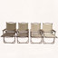 Chaise pliante Comfy, ensemble de 4, avec structure en aluminium et accoudoirs en bois de hêtre