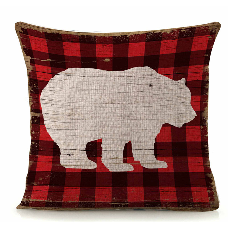  Coussin intérieur / extérieur Bear, Rouge