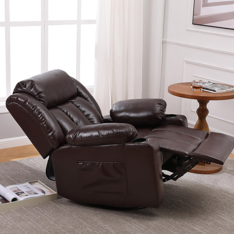 Fauteuil inclinable, berçant et pivotant avec massage et chaleur Alveiro