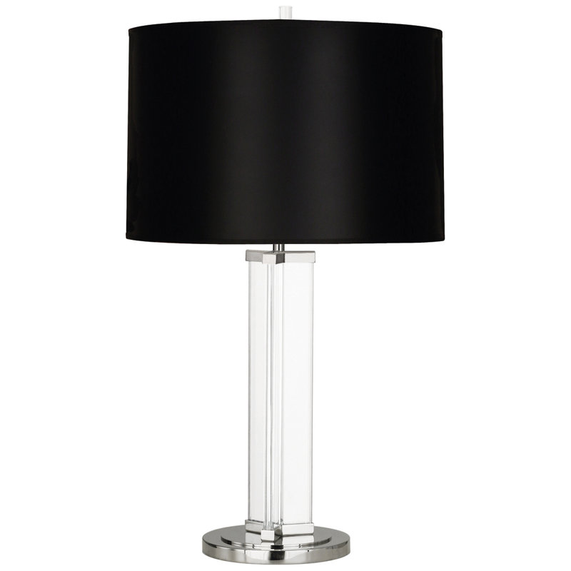 Lampe de table 29,25 po Fineas, Peinture en noir, Nickel poli