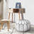 Leather Pouf-249570932