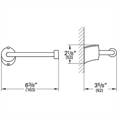 Tenso Toilet Paper Holder in Satin Nickel