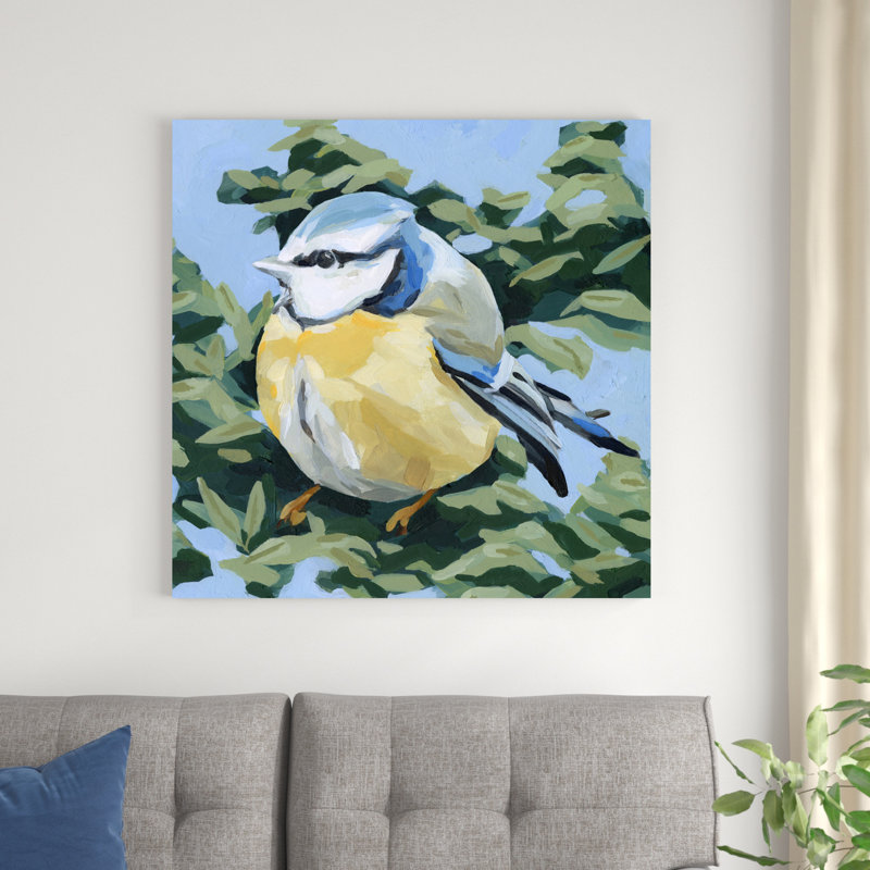Painterly Bird II, H 36 po x l 36 po