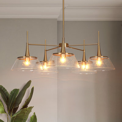 Jonesboro 5 - Light 31.5'' W Unique Wheel Chandelier UL Certified