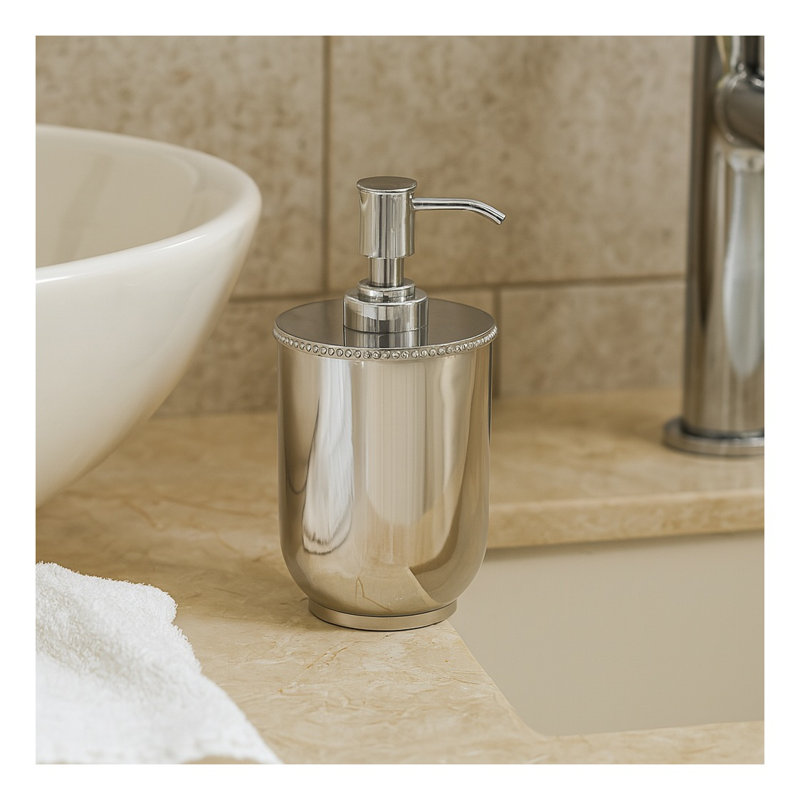Bouteille de pompe à savon liquide en acier inoxydable pour salle de bain et cuisine, finition gris acier