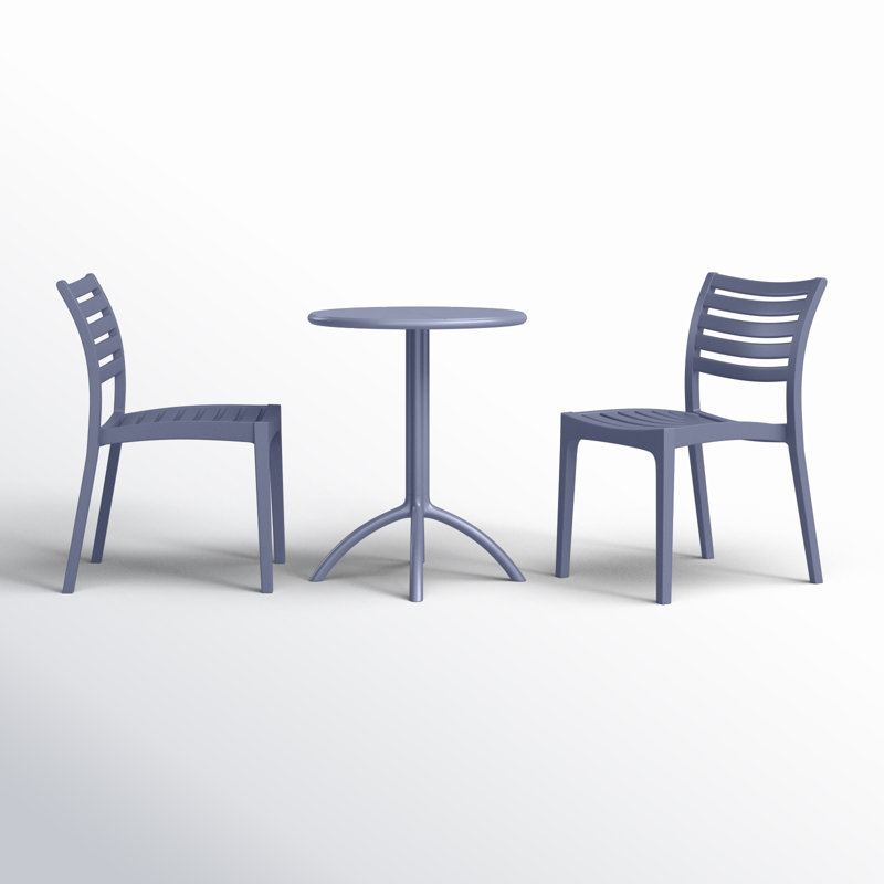 Jacinta 2 - Person 23.6" Bistro Set, Dark Gray