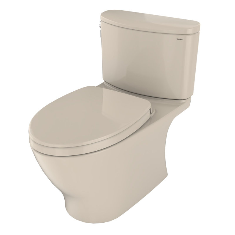 Toilette allongée deux pièces à hauteur universelle 1,28 GPF TOTO® Nexus® avec CEFIONTECT® et siège SS124 SoftClose, prêt pour WASHLET® +, os