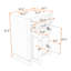 Meuble-lavabo minimaliste avec lavabo en céramique, portes à fermeture douce et tablette réglable-917526544