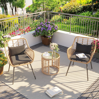 Giblin - Person Patio Conversation Sets with Cushions