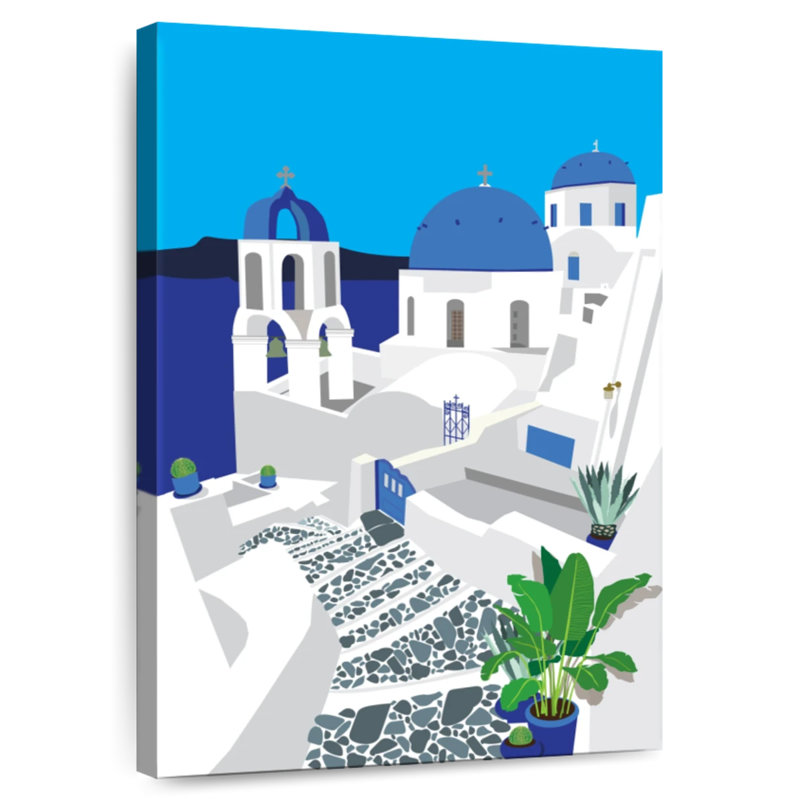 Nicci Iconic Santorini Architecture, 45" H x 30" W