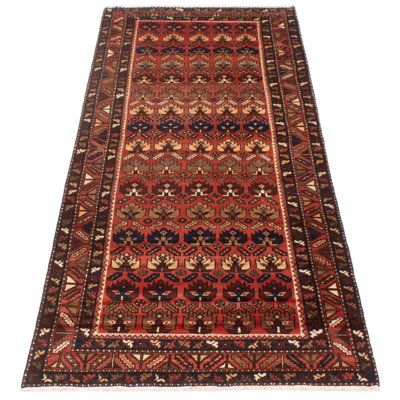 Anadol One-of-a-Kind 3'11" X 9'11" 1990s Runner Wool Area Rug Red