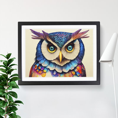 Colourful Long Eared Owl - Print