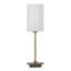 Square Stick Antique Brass Metal Bedside Table Lamp 