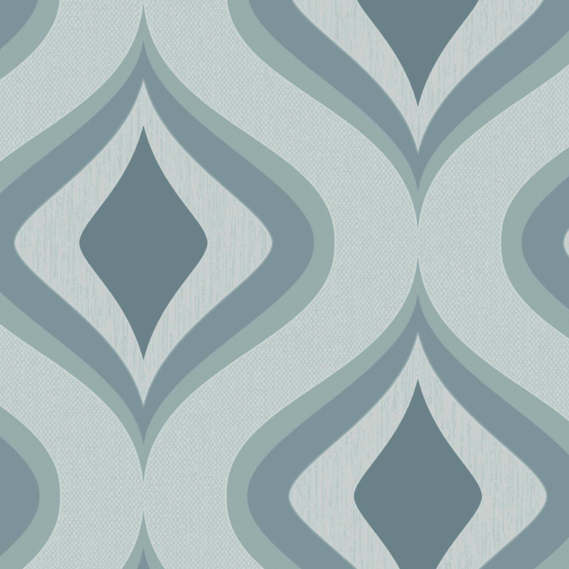 Transform Trippy Peel & Stick Wallpaper, Duck Egg