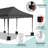  20'x10' Pop-Up Canopy Tent, Heavy Duty Oxford Fabric Commercial Gazebo with 4 Removable Sidewalls, Waterproof & UV-Resistant Instant Shelter, for Parties, Trade Shows, Backyard(black)-109236290-111044838