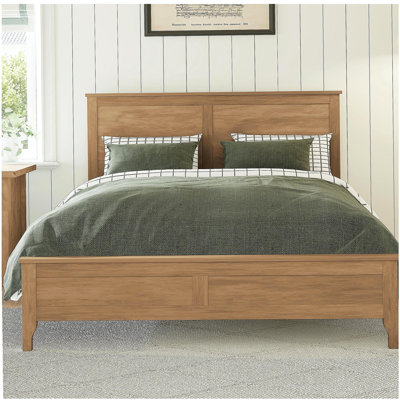 Modern Solid Wood King Size Platform Bed with Sturdy Wooden Slats Support,No Box Spring Needed, Seadrift
