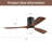 52" 3-blade Solid Wood Led Standard Ceiling Fan With Remote Control And Light Kit Smart App Remote Control-1721536698