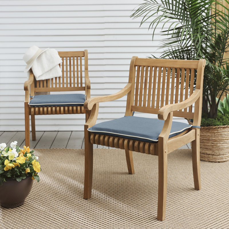 Coussin de siège d'extérieur Sunbrella, Palette denim Sunbrella®, H 2 po x l 20 po x P 20 po