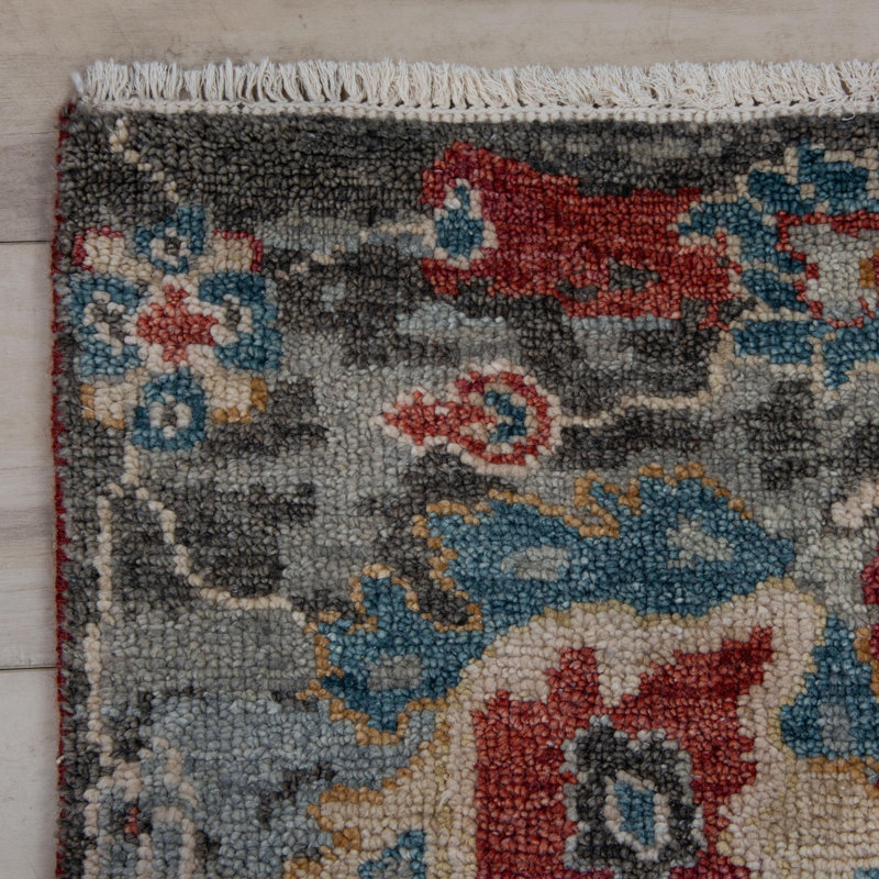 Tapis 100% laine nouée à la main, Rectangulaire 2 pi x 3 pi
