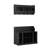 Fashionable Entryway Organizer With Hall Tree And Shoe Bench, Black, 6.6Lbs Hook Capacity, 176Lbs Bench Support Weight Adjustable-1954337965
