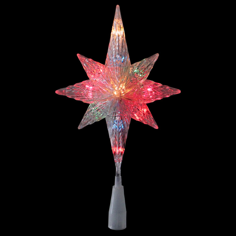 Décoration pour sommet de sapin 11 po Bethlehem, Lumières multicolores