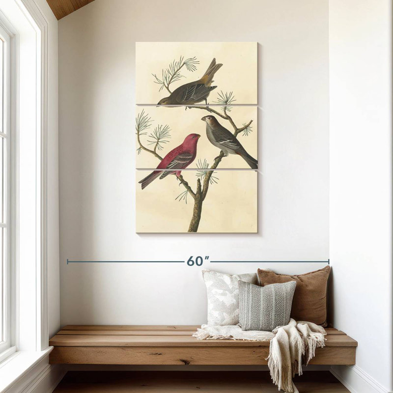 Brampt Pine Grosbeak, 45" H x 28" W