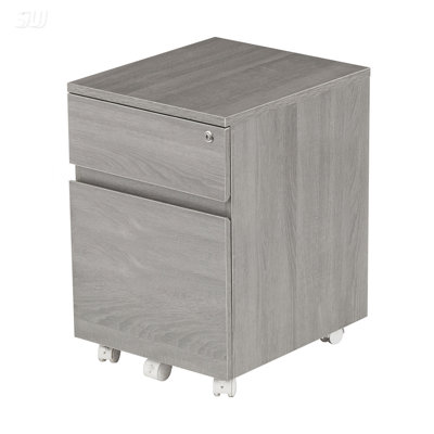 Classeur vertical à deux tiroirs avec serrure et rangement Techni Mobili, parfait pour l'organisation d'un bureau à domicile