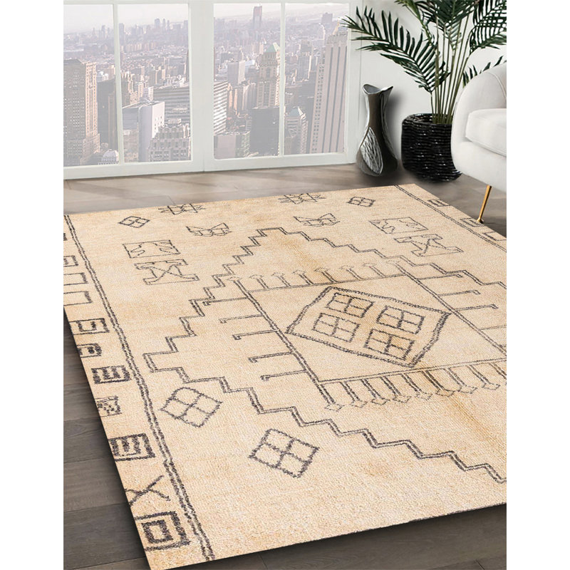 Tapis abstrait moderne 5351, Carré 6 pi