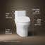 Toilette allongée compacte à une pièce avec cordon dissimulé Spacité, 1,28 gallon par an (siège non inclus)