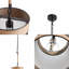 Luminaire suspendu en corde naturelle et cylindre en métal