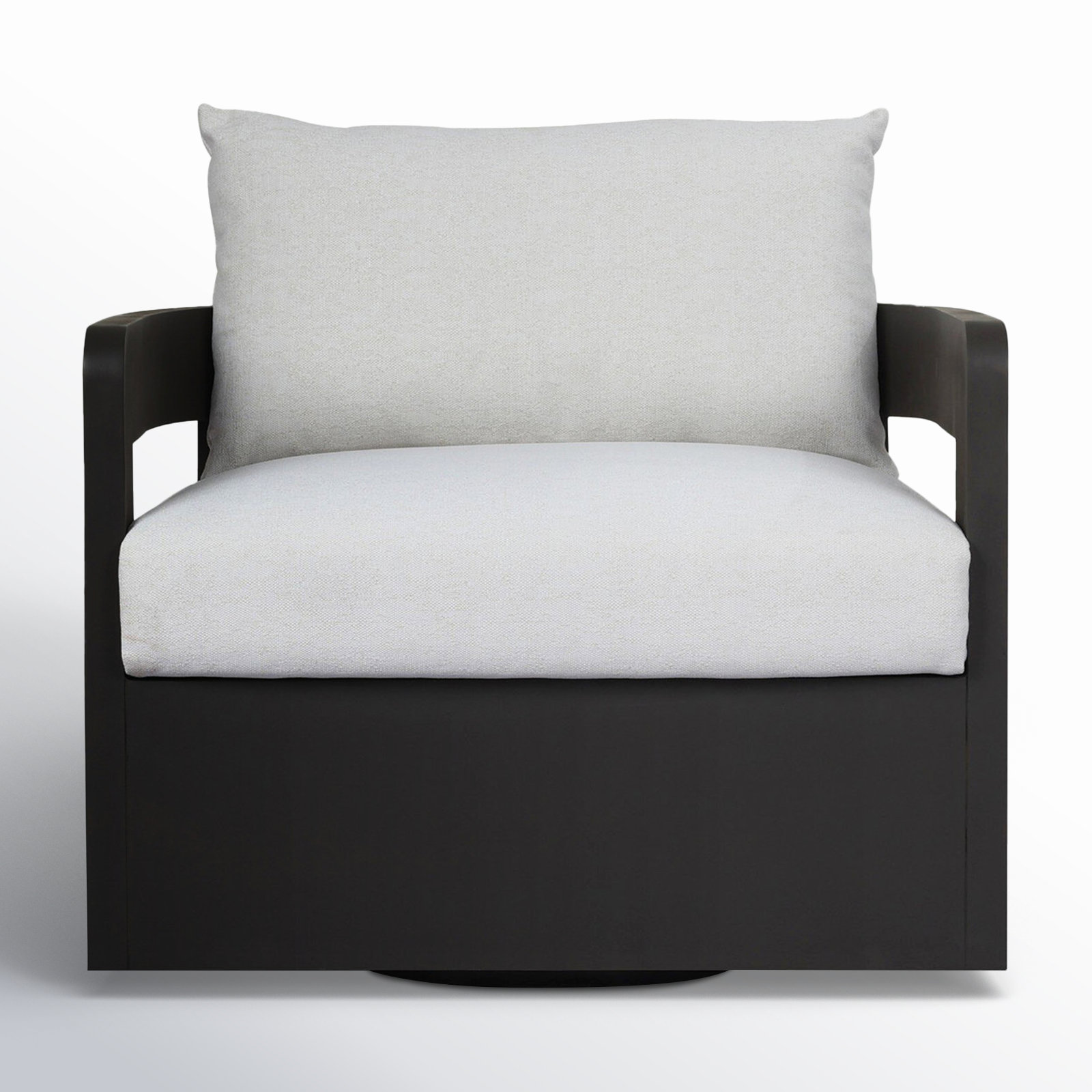 Ewan Outdoor Swivel Chair, Alessi Linen, Bronze