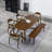 Nut-brown Oval Solid Wood Dining Table