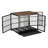 Chamiya Metal and Wood Pet Furniture Style Crate with 3 Doors-782229915-795705098