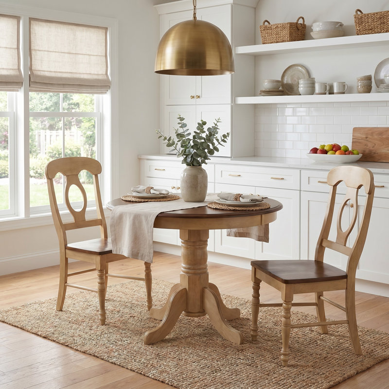 Huerfano Valley 2 - Person Solid Wood Top Pedestal Dining Set